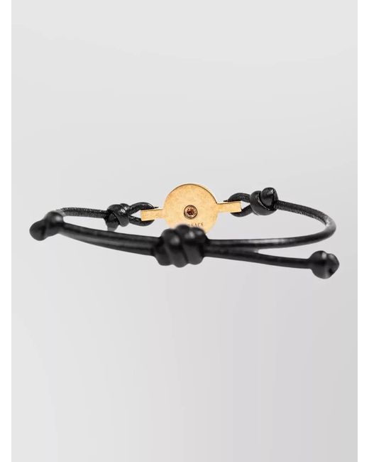 Versace Multicolor Adjustable Bracelet Knot Design Goldtone Hardware