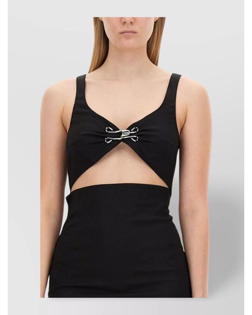 Moschino Black Slim-Fit Midi Dress