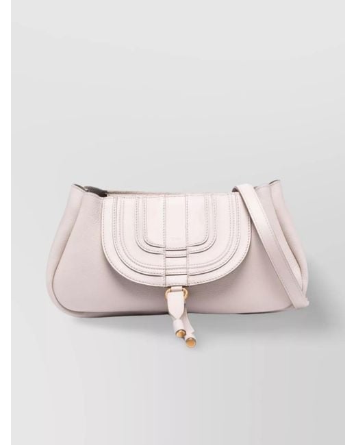 Chloé Pink Marcie Leather Shoulder Bag