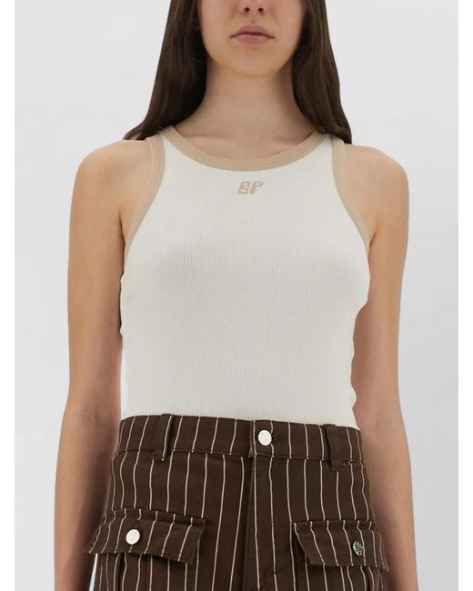 Baum und Pferdgarten White Joly Top Contrast Trim Ribbed Texture