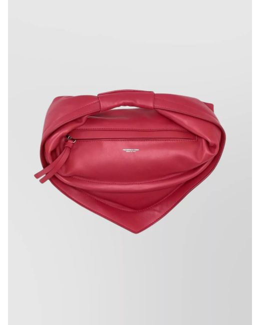 FEDERICO CINA Pink Leather Shoulder Bag