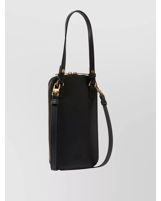 Pinko Black Leather Smartphone Case Love Birds Logo