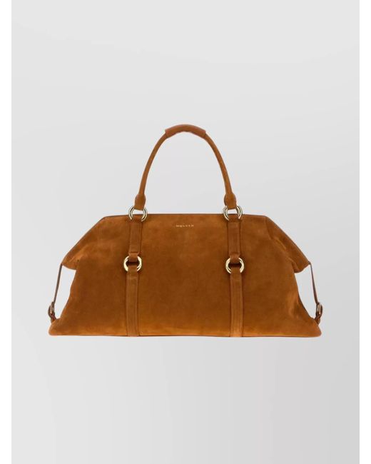 Alexander McQueen Brown Farringdon Maxi Handbag Structured Shape for men