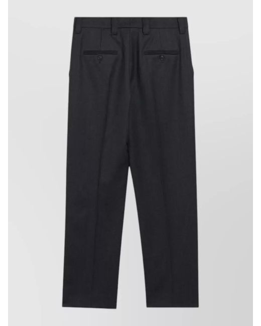 Prada Blue Tailored Pants Straight Leg Belt Loops