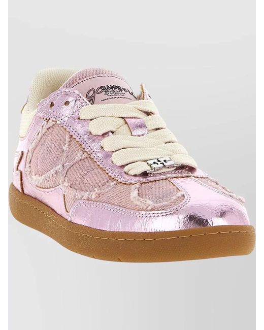 Ganni Pink Low-Top Sneakers