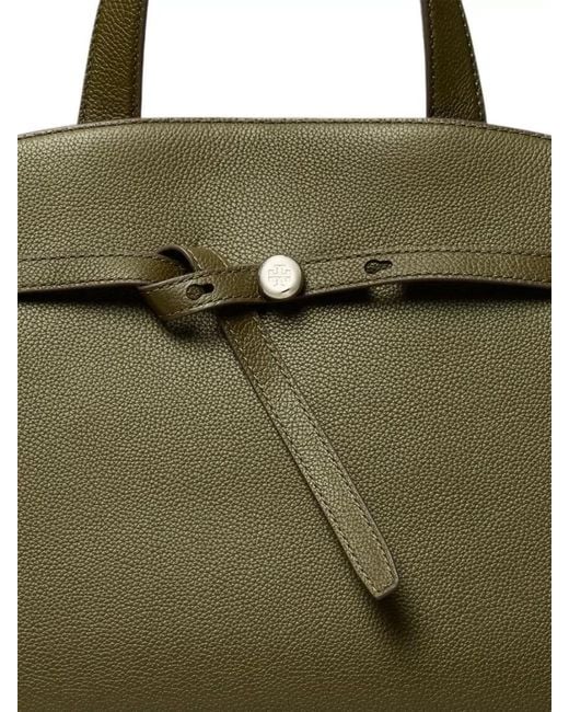 Tory Burch Green Romy Leather Tote Boston Bag Shoulder
