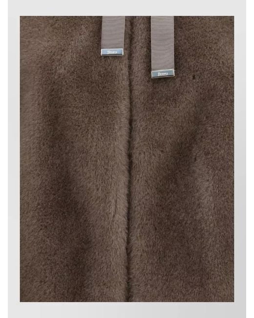 Herno Brown Hooded Jacket Casual Fit Warm