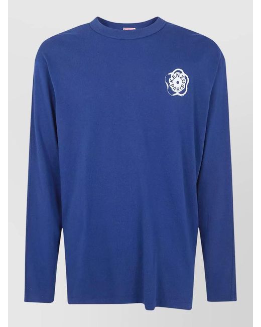 KENZO Blue Gots Boke Flower 2.0 Long Sleeve T-Shirt for men