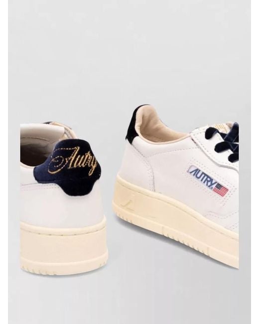 Autry Metallic Low Top Lace Up Sneakers Rubber Sole