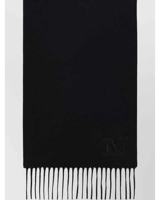 Max Mara Black Wsdaliaws 008 Scarf Fringed Edges