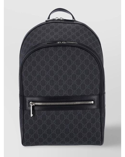 Gucci Blue Shoulder Straps Backpacks Handle Zip Pocket for men