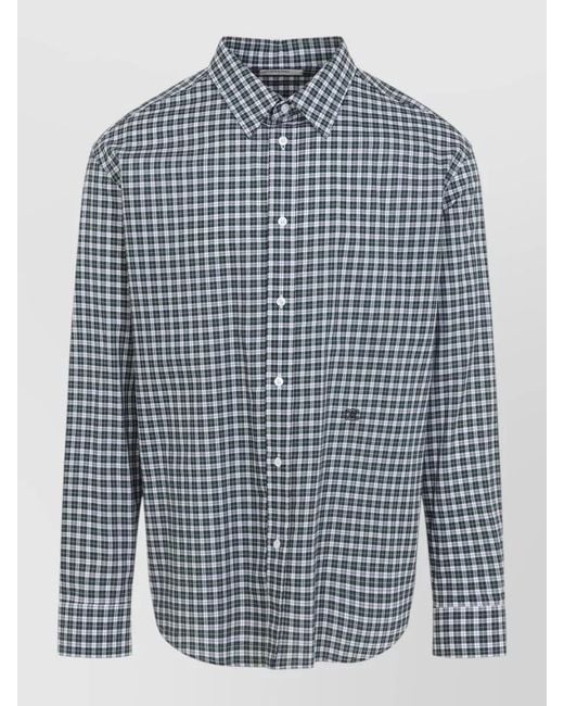 Céline Blue Striped Relaxed-Fit Cotton Shirt for men