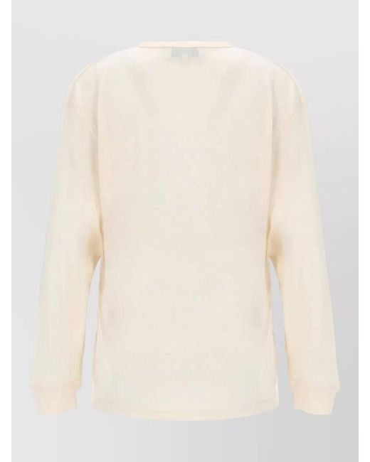 Studio Nicholson Natural Knit Henley Top Rutas Long Sleeves