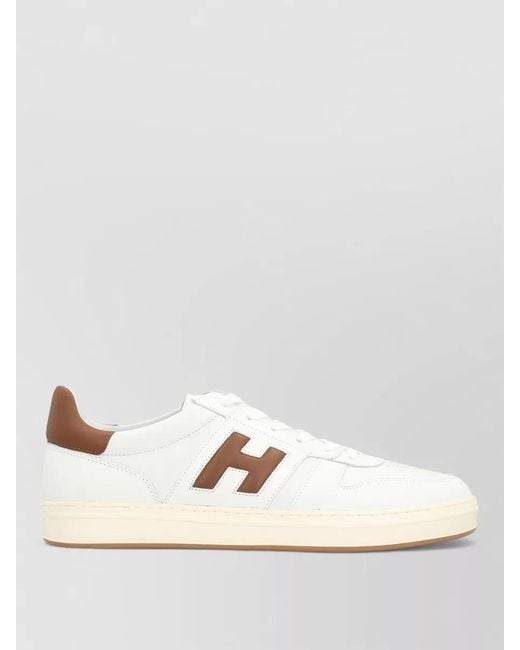 Hogan White Lace Up Sneakers H630 Rubber Sole for men