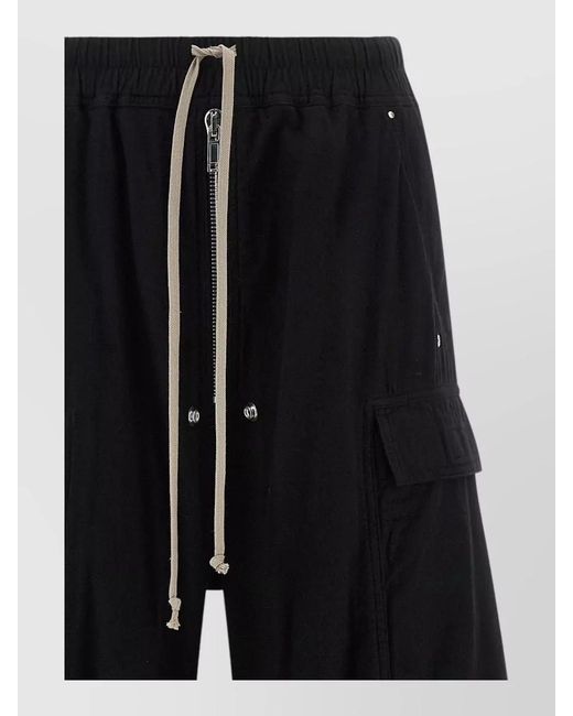 Rick Owens Black Cargobelas Pants