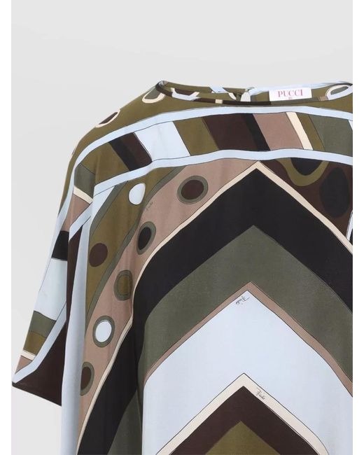 Emilio Pucci Black Silk Mini Dress Cape Design