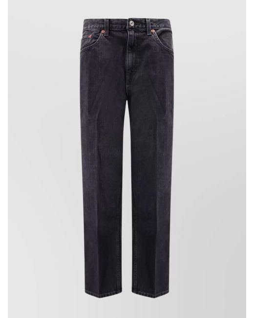 Re/done Blue Denim Straight-Leg Jeans