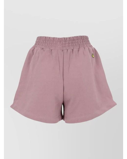 Barrow Pink Relaxed Lounge Shorts High Waist Design