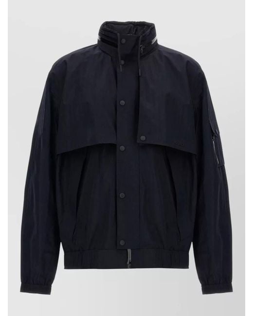 Mackage Blue Garrett Jacket Elastic Hem High Collar Zipper for men