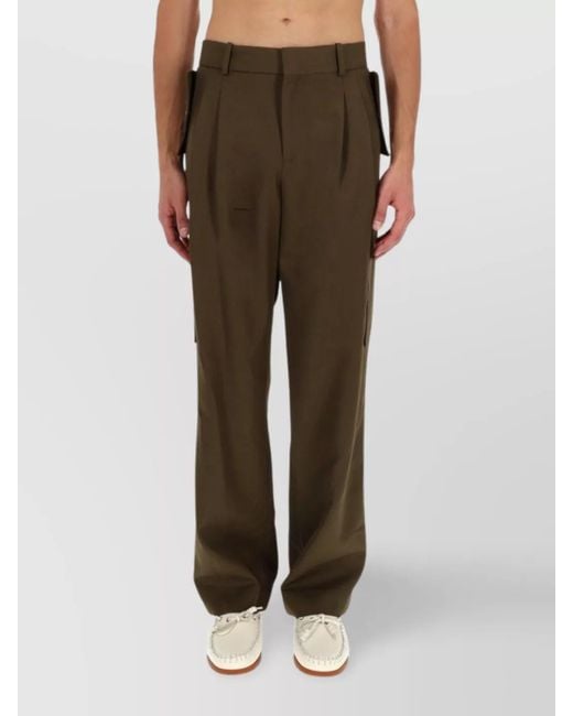 Drole de Monsieur Brown Relaxed-Fit Straight-Leg Trousers for men