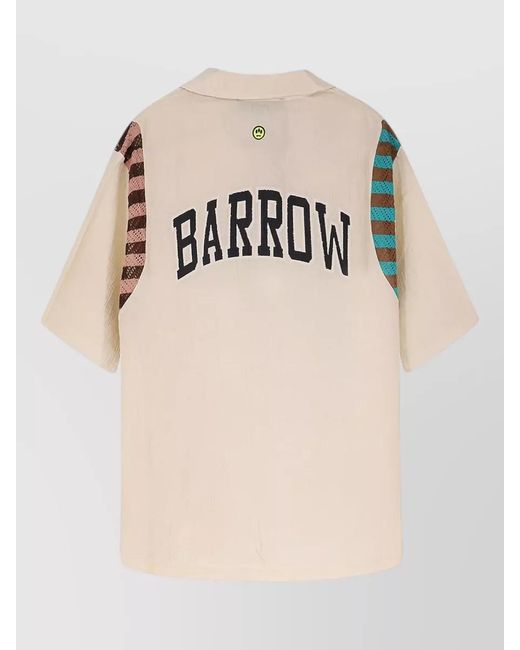 Barrow Natural Viscose Oversized Short-Sleeve Shirt for men