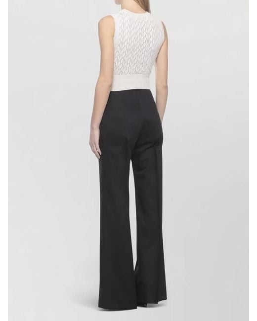 Vivienne Westwood Natural Lace Cropped Cotton Knit Vest Top