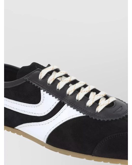 Dries Van Noten Multicolor Low Top Lace Up Suede Leather Sneakers for men