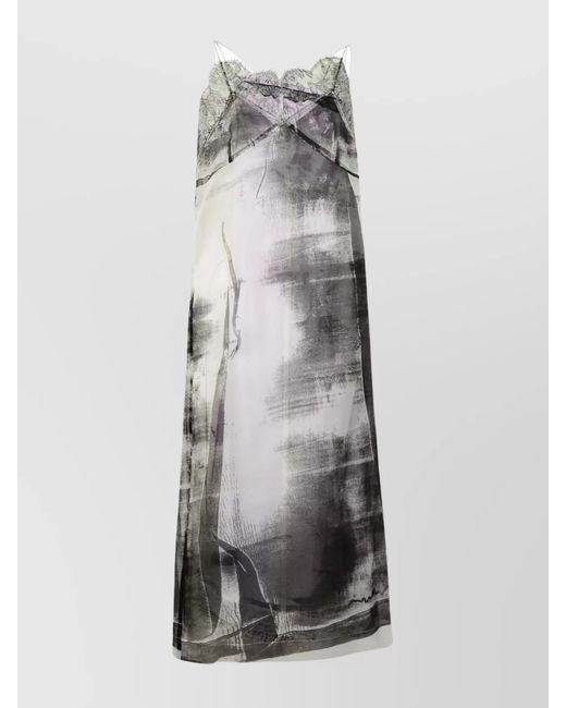 Maison Margiela Gray 'Freeze-Frame' Multicoloured Silk Blend Dress