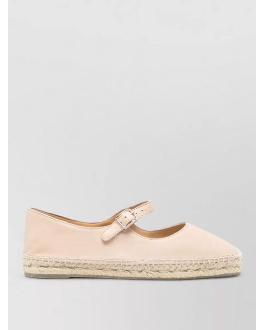 Castaner Natural Pepa Espadrille Ballet Flats Round Toe