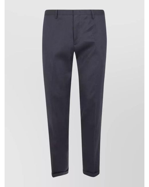 Paul Smith Blue Regular-Fit Straight-Leg Trousers for men