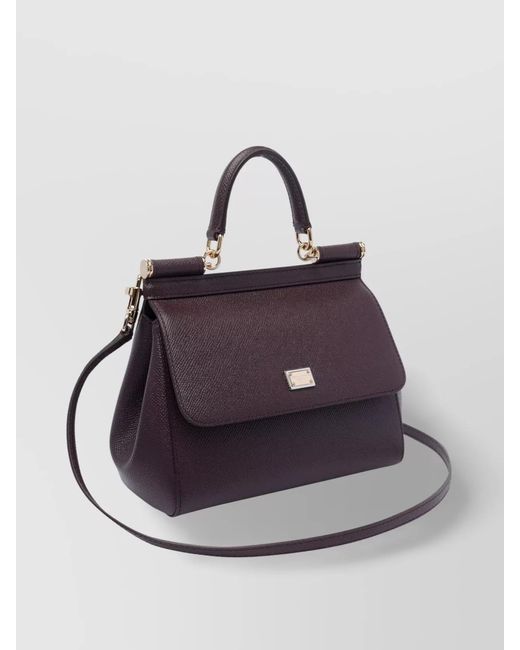 Dolce & Gabbana Blue Cross-Body Bag Structured Top Handle