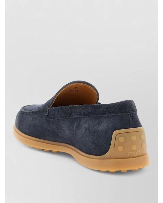 Tod's Blue Suede Loafers for men