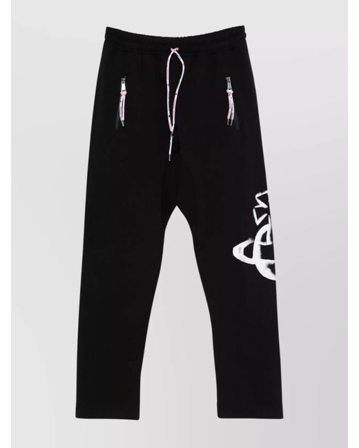Vivienne Westwood Black Straight Graphic Print Trousers