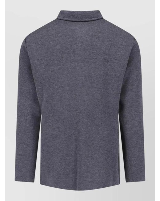 Lardini Blue Collared Jacket Long Sleeves Versatile Style for men