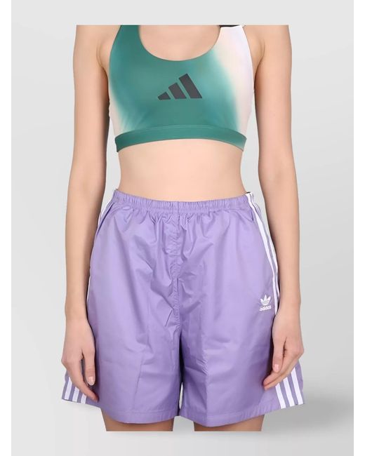Adidas Originals Purple Logo-Print Tank Top