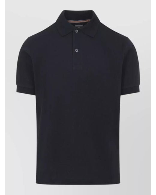 Paul Smith Blue Cotton Short-Sleeve Polo Shirt for men