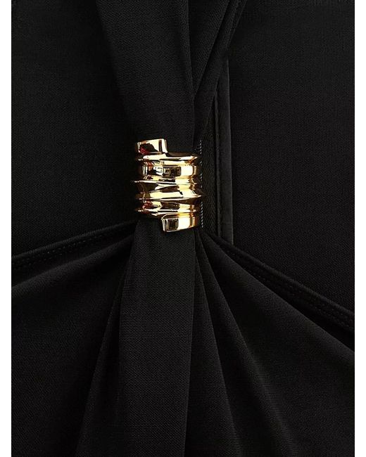 Elisabetta Franchi Black Viscose Bodysuit