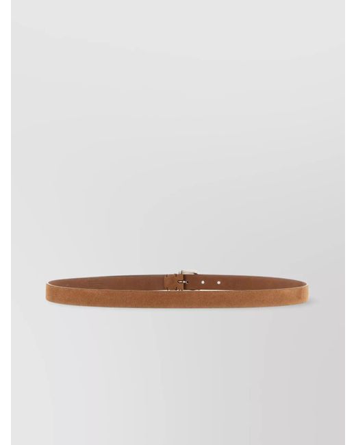 Brunello Cucinelli Multicolor Suede Belt With Metal Buckle And Multiple Holes for men