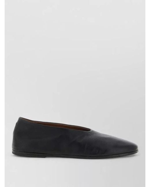 Marsèll Gray Leather Ballet Flats Coltellaccio