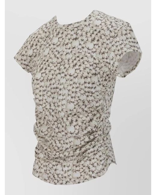 Isabel Marant Gray Maelie T-Shirt Shirt All Over Print Stretch