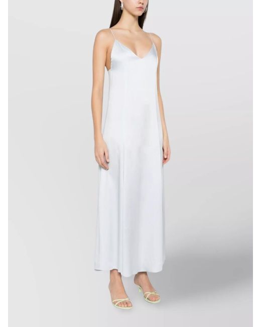 Forte_forte White Satin Midi Slipdress