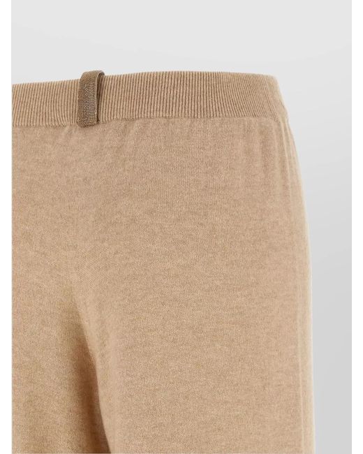 Fabiana Filippi Natural Wool Silk Cashmere Wide-Leg Trousers