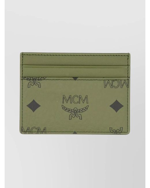 MCM Green Rectangular Compact Purse And Cardholder