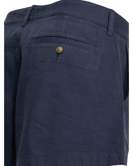 Polo Ralph Lauren Blue Tailored Shorts Featuring Belt Loops And Pockets