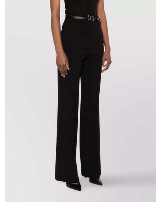 Sportmax Black Wide-Leg Trousers