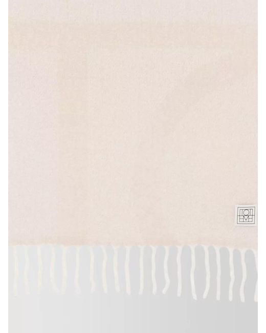 Totême Natural Jacquard Fringed Scarf
