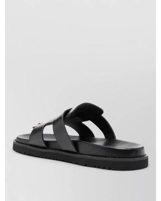 Versace Multicolor Sandal Open Toe Flat Sole Cross Straps for men