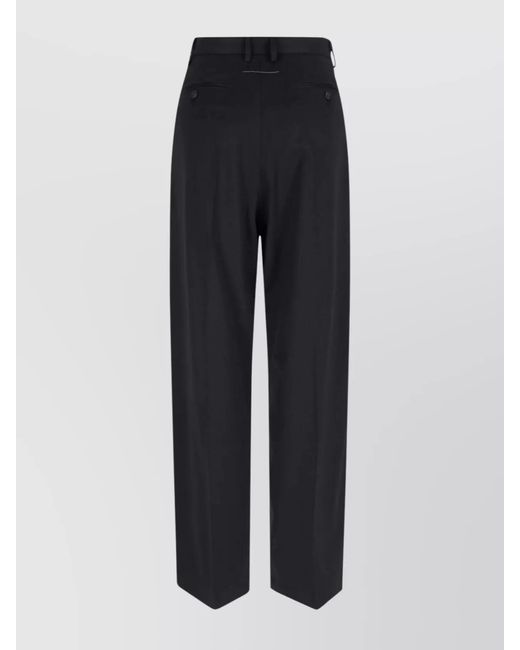 MM6 by Maison Margiela Blue Straight-Leg Tailored Trousers