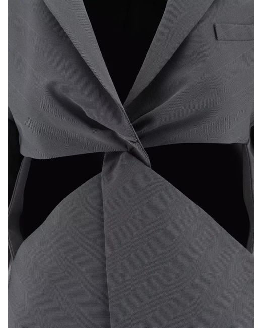 Coperni Black Tailored Jacket With Twisted Cut-Out Detail