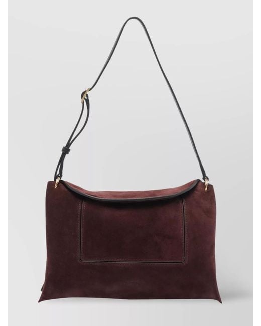 Wandler Purple Shoulder Bag With Front Pocket And-Tone Hardware